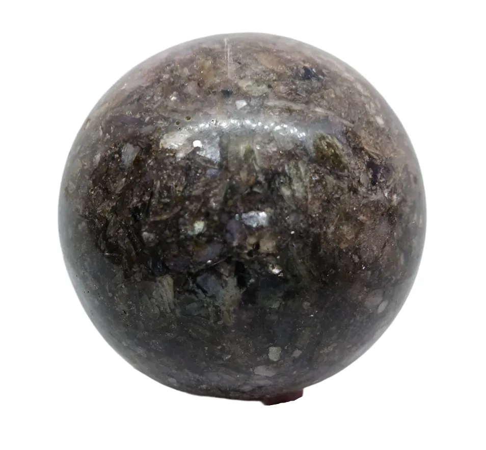 974G Lepidolite Crystal with Mica Sphere