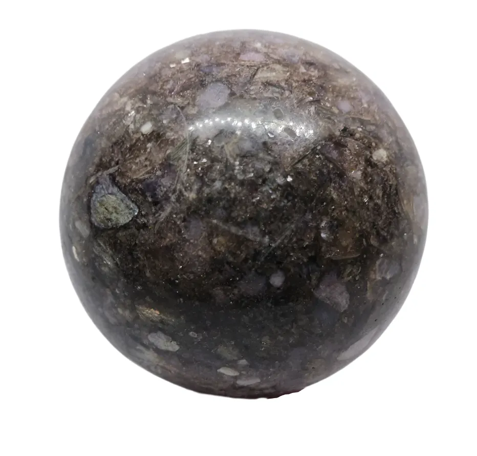 974G Lepidolite Crystal with Mica Sphere