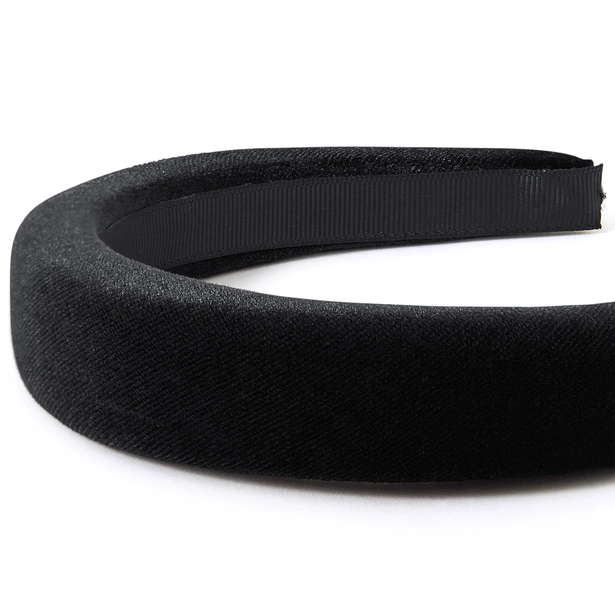 Accessorize London Black Velvet Padded Headband