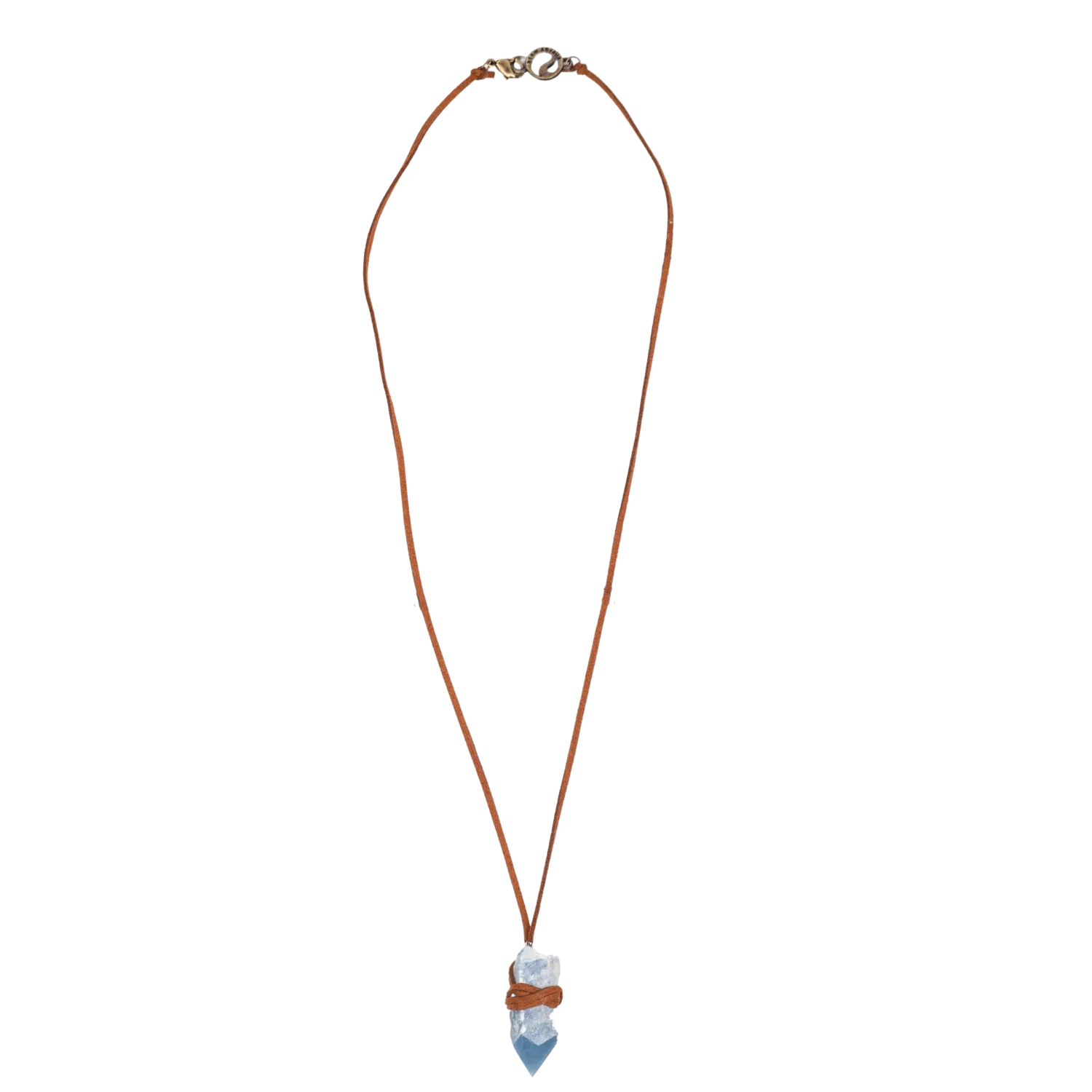 Angelite Crystal Point Necklace