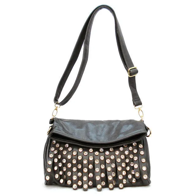 Anthracite clutch with crystals