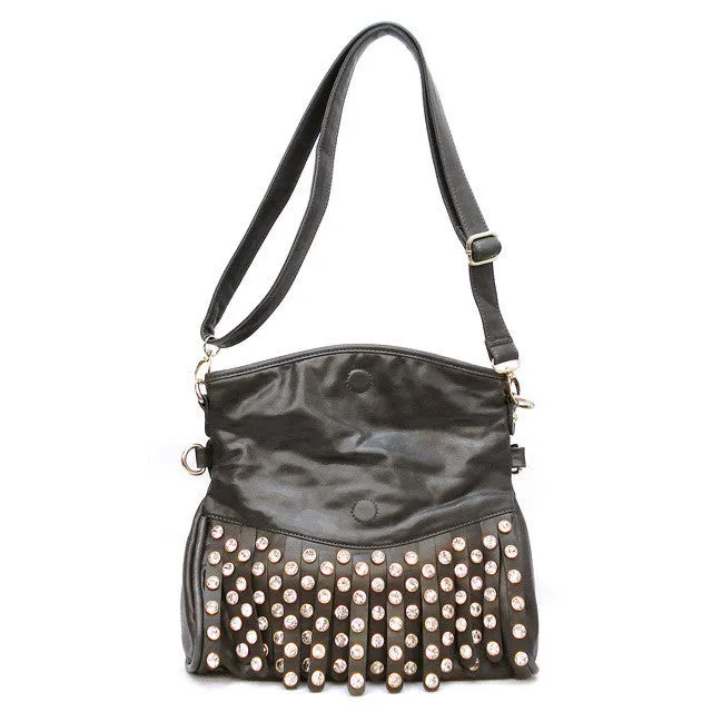 Anthracite clutch with crystals