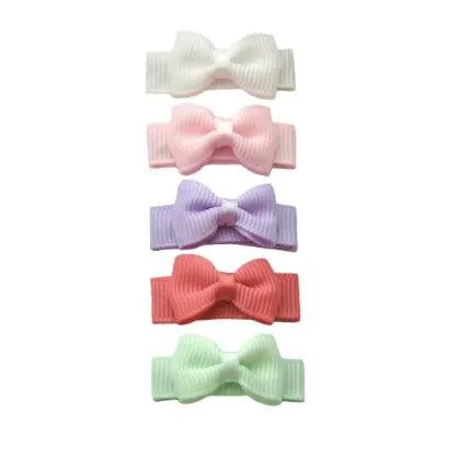 Baby Wisp Tuxedo Bows 5 Pack Snap Clip