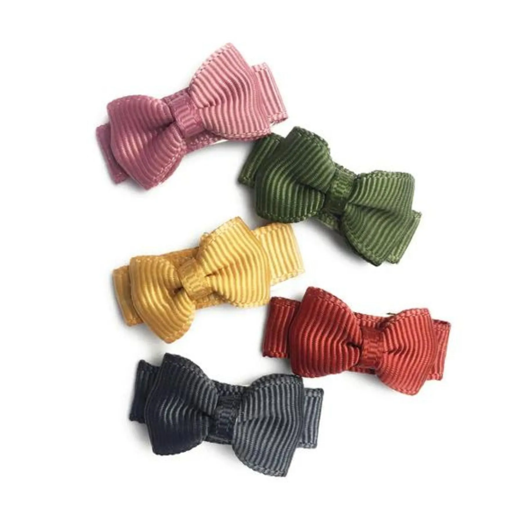 Baby Wisp Tuxedo Bows 5 Pack Snap Clip