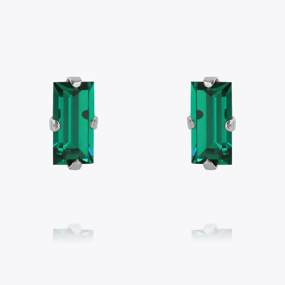 Baguette Earrings / Emerald