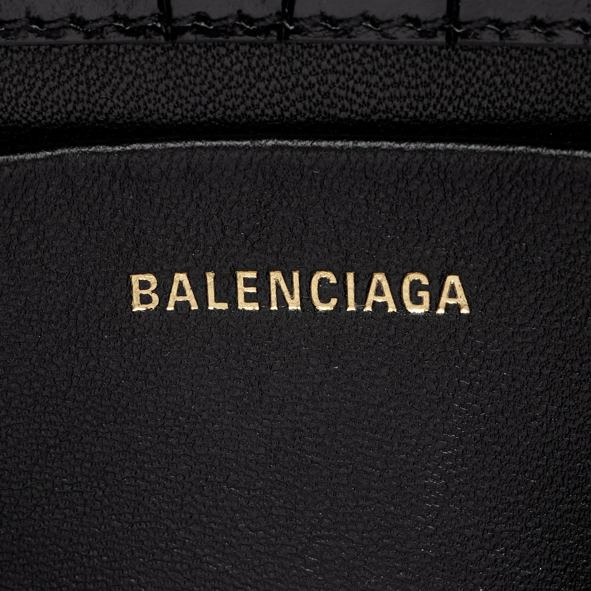 Balenciaga Shiny Croc Embossed Calfskin XX Small Flap Bag (SHF-HmNLTl)