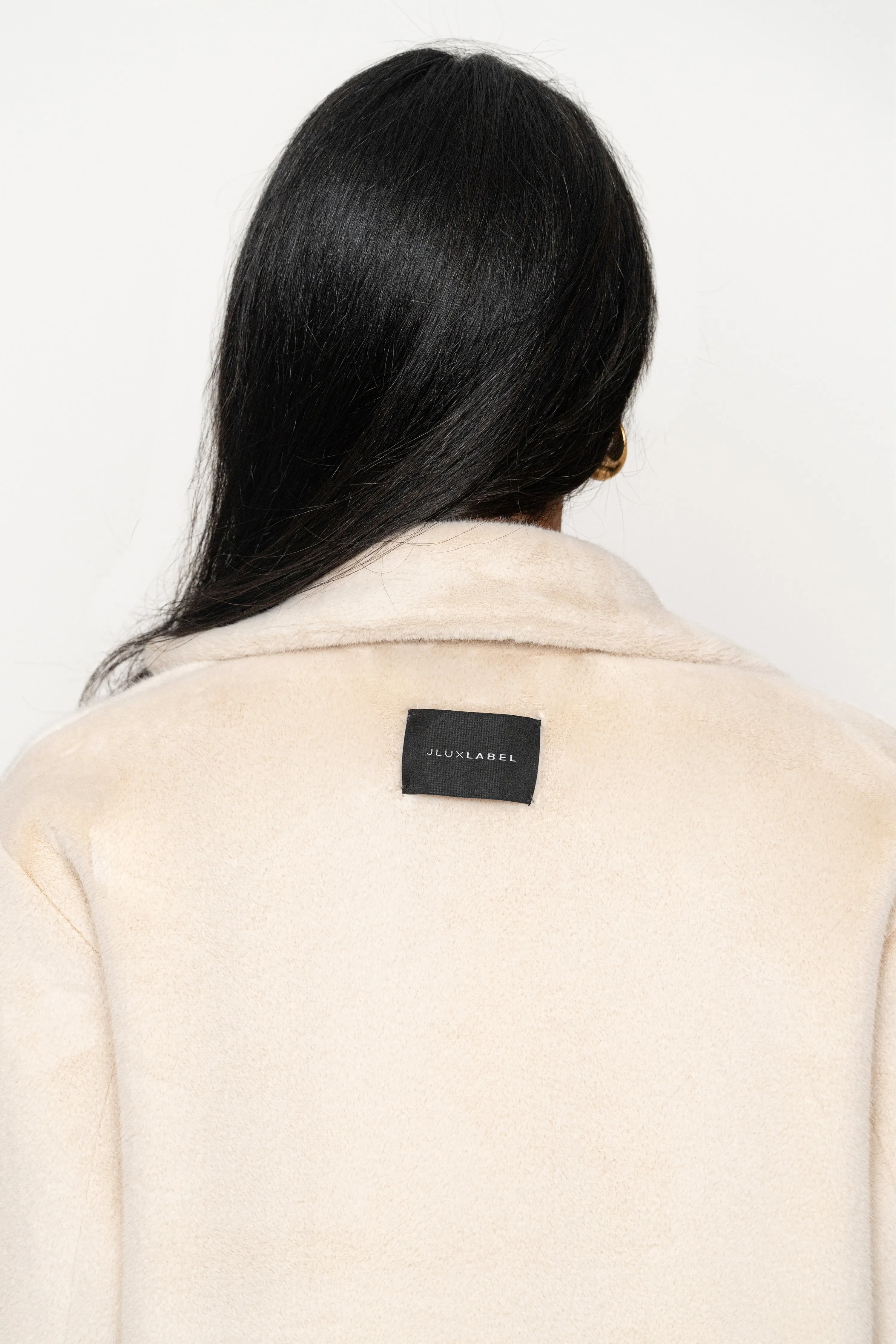 Beige Thelma Reversible Suede Coat