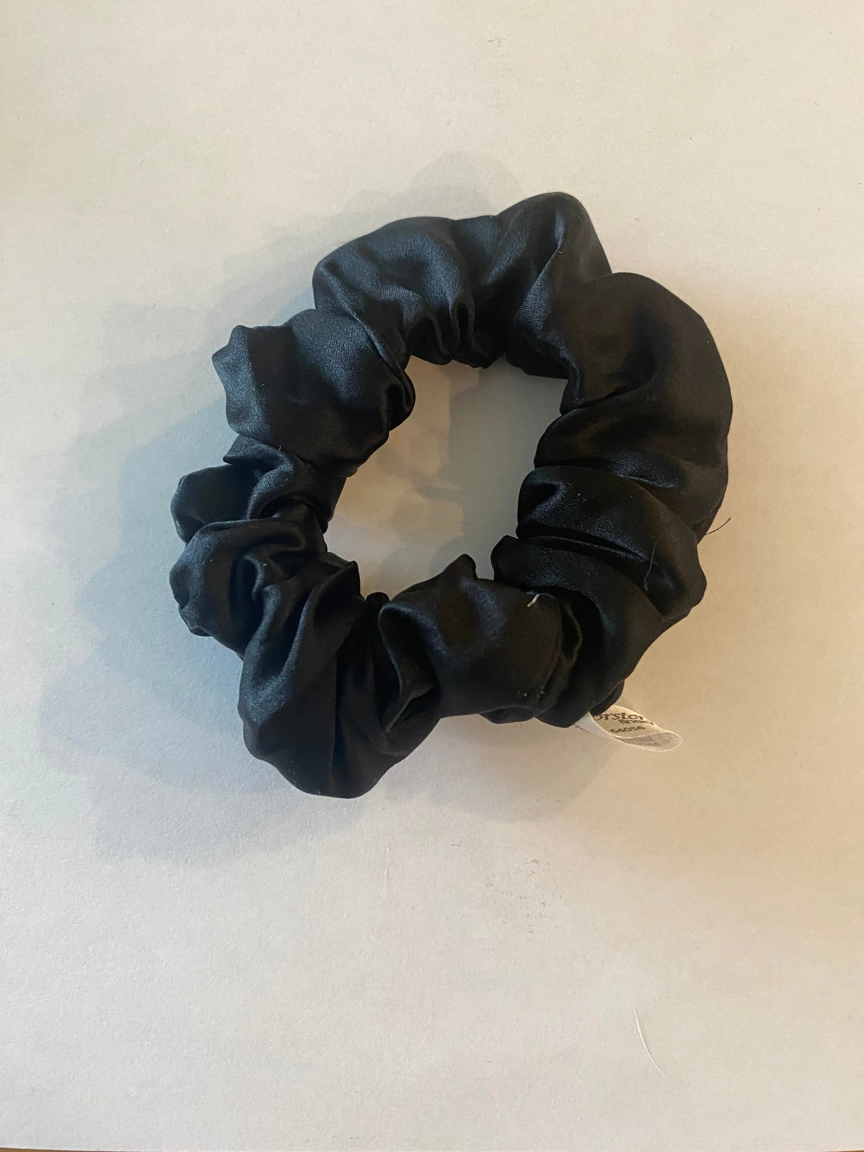 Black Silk Hair Scrunchie