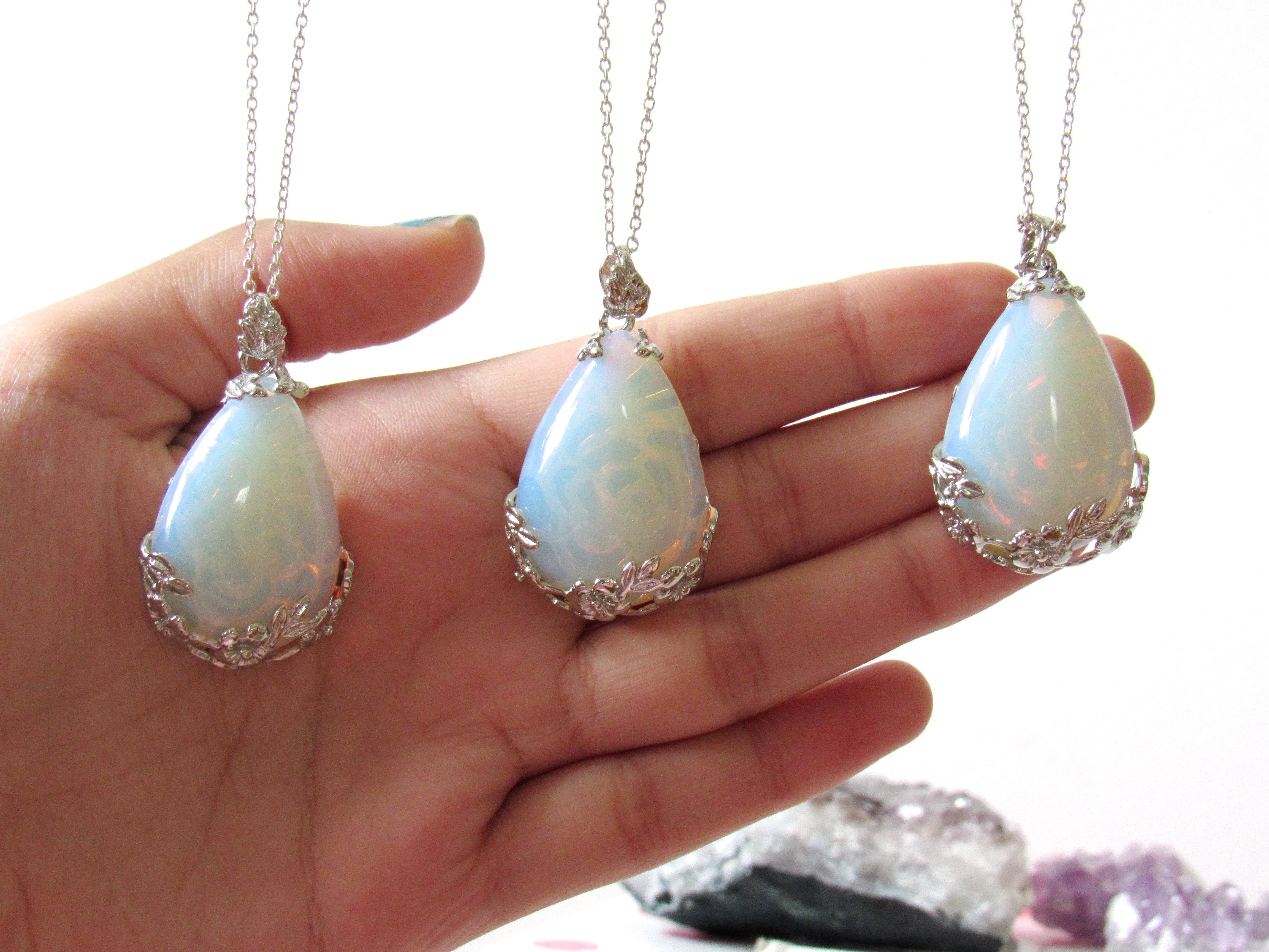 Blooming Opalite Necklaces