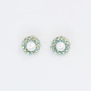 Blue Pearl Glam Stud D56