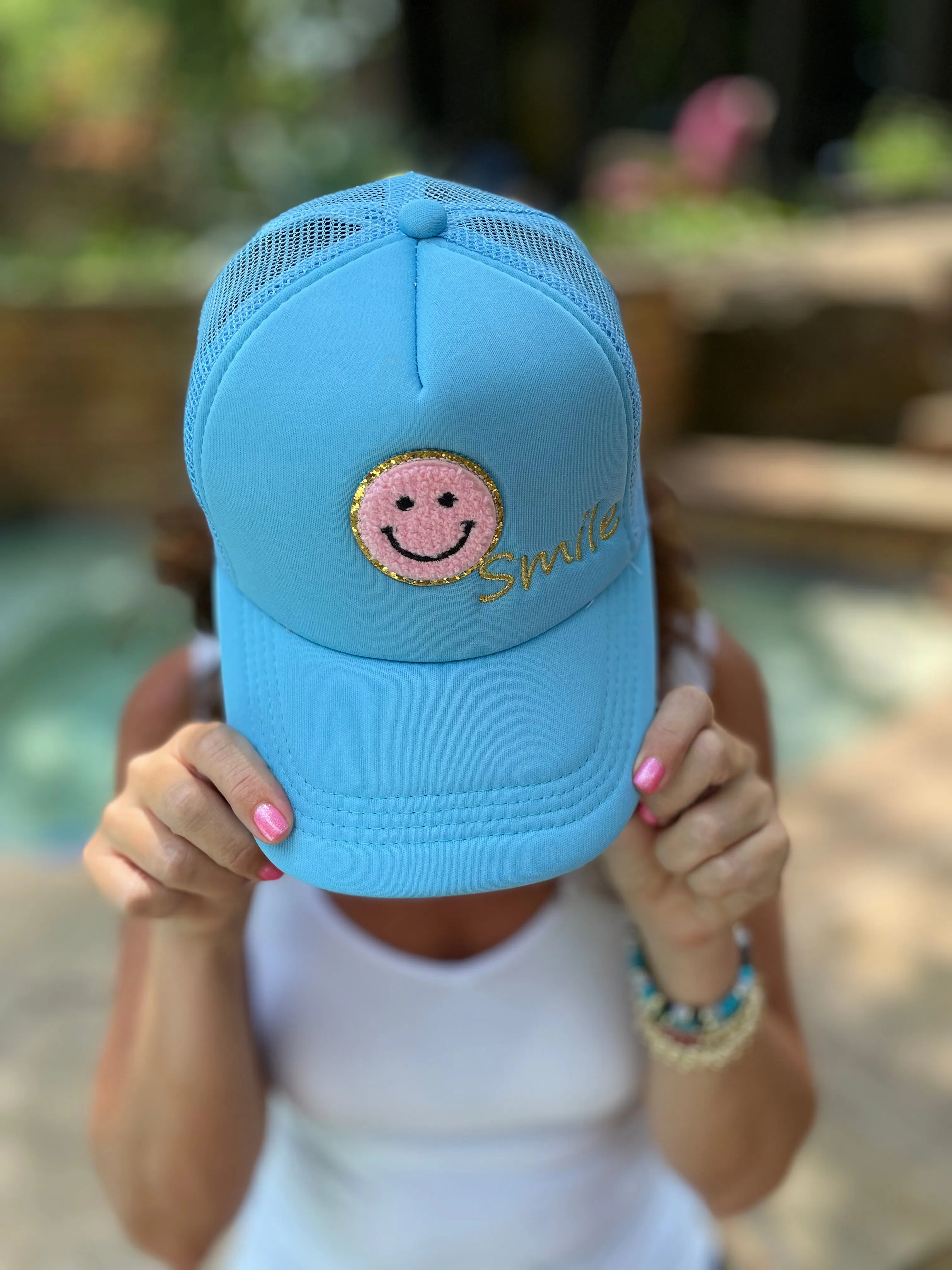 Caryn Lawn Smile Trucker Hat