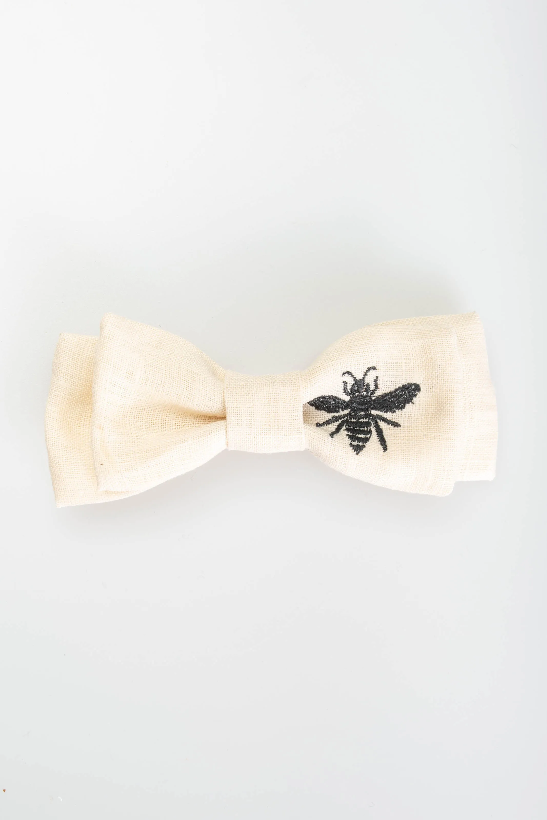 Celeste Embroidered Bow Barrette