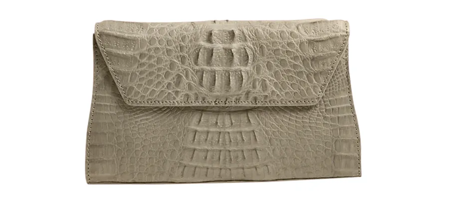 Celine Crocodile Clutch