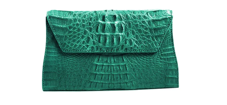 Celine Crocodile Clutch