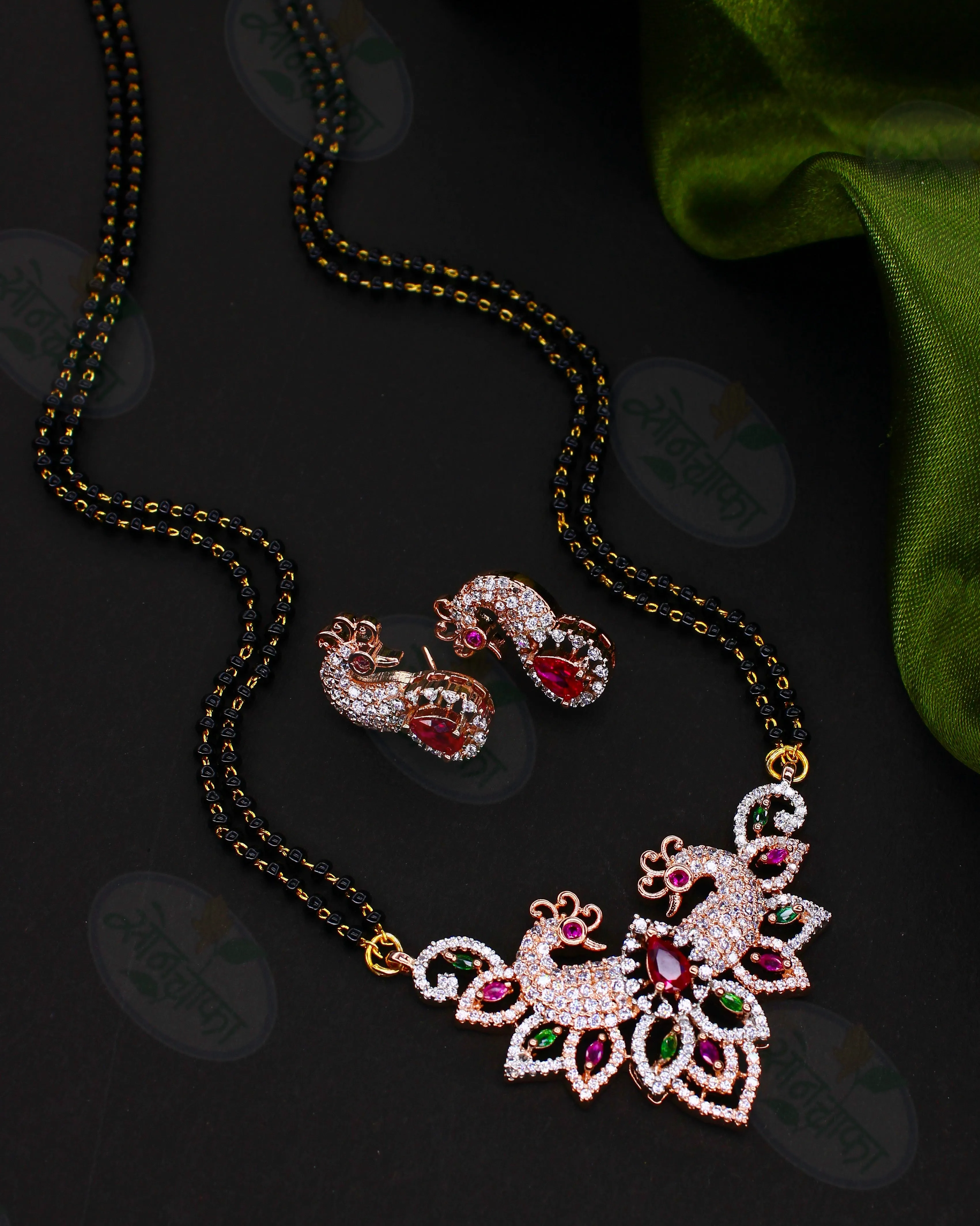 CHARMING PEACOCK DIAMOND MANGALSUTRA