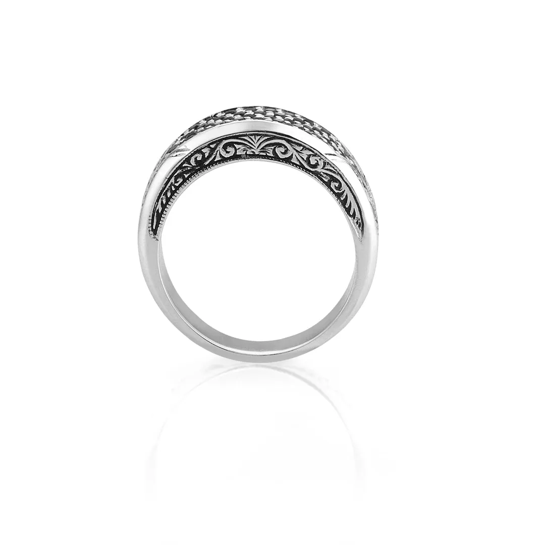 Classic Pave Signet Ring - Solid Silver