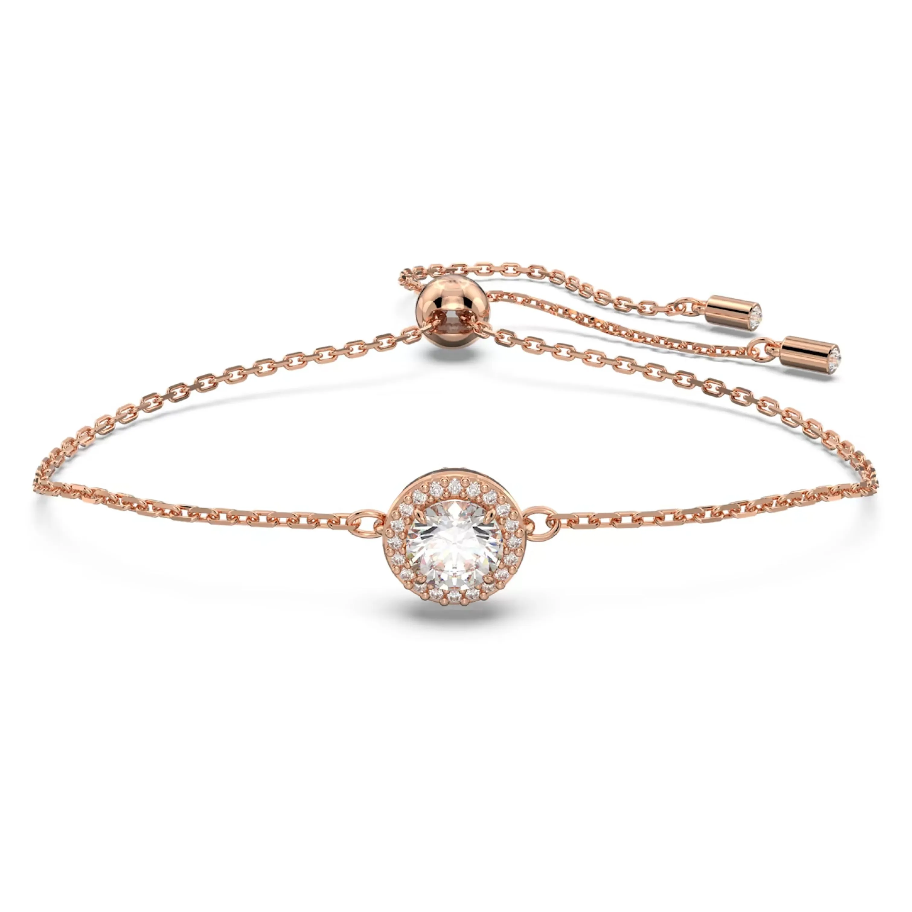 CONSTELLA BRACELET, WHITE, ROSE-TONE PLATED