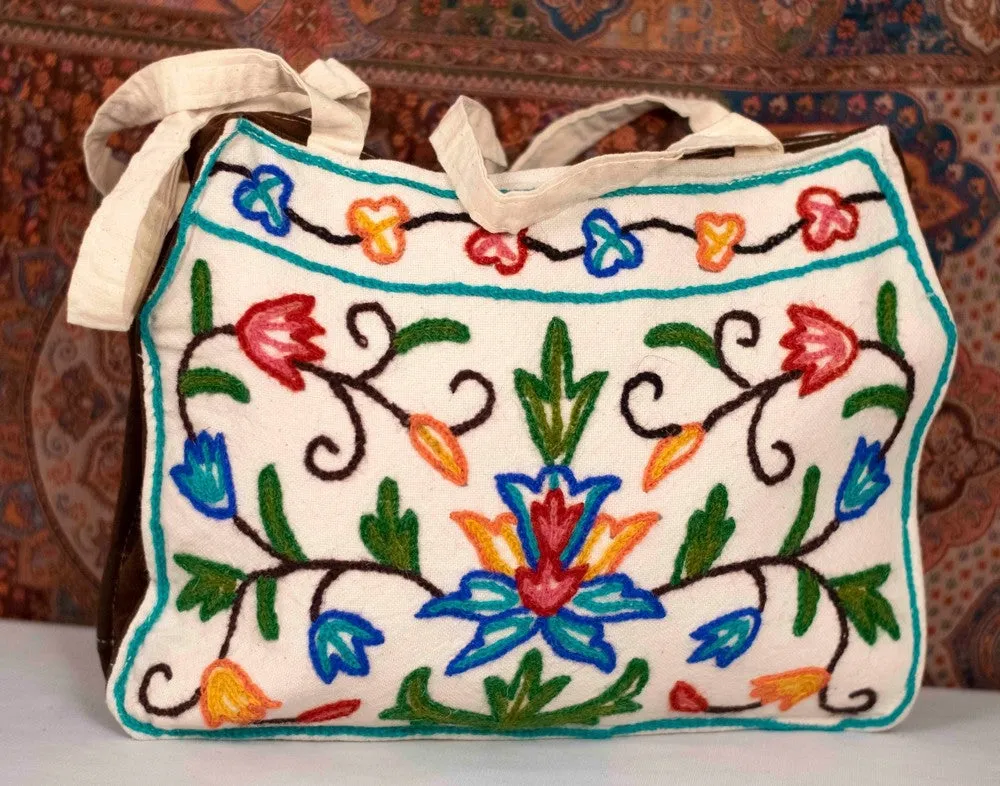 CREWEL KASHMIRI AARI WORK SHOULDER BAG