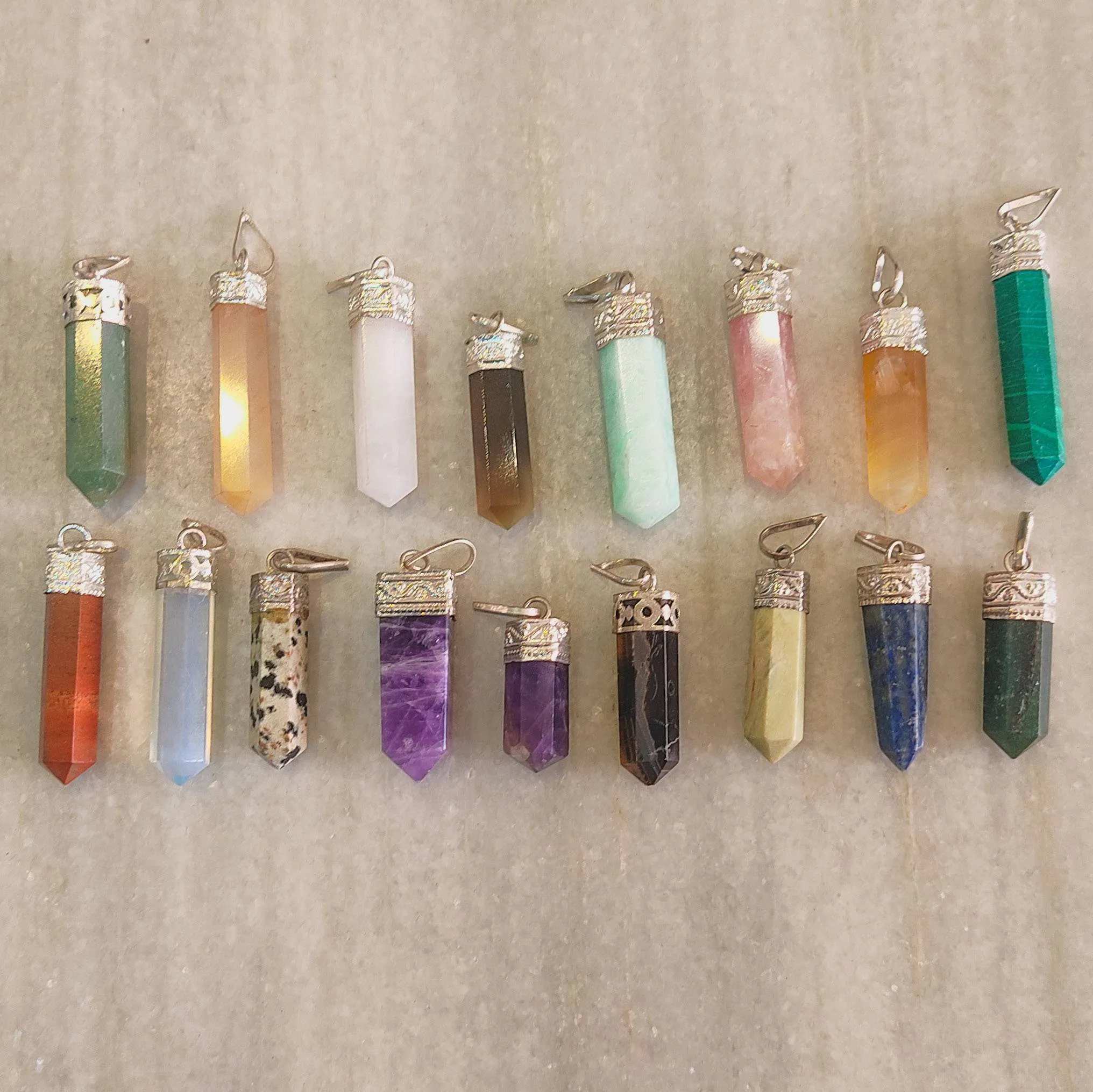 Crystal Point Birthstone Necklace