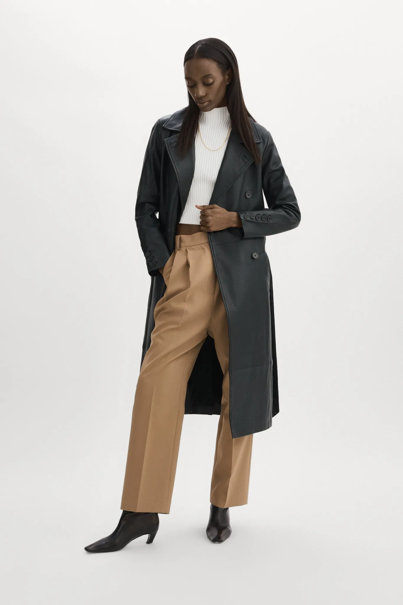 ERMA | Leather Trench Coat