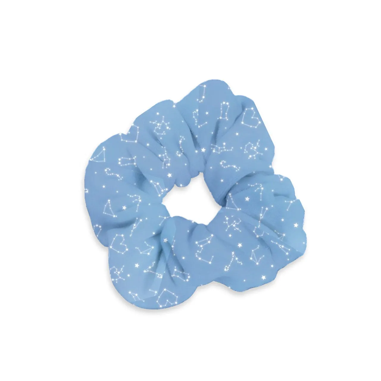 Fluffy Constellation Blue Velvet Scrunchie