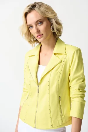 Foiled Suede Jacket Style 242908 | Yellow