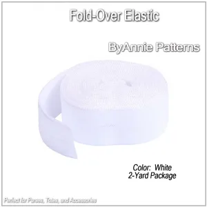 Fold-Over Elastic - 20mm - 2 Yards - White