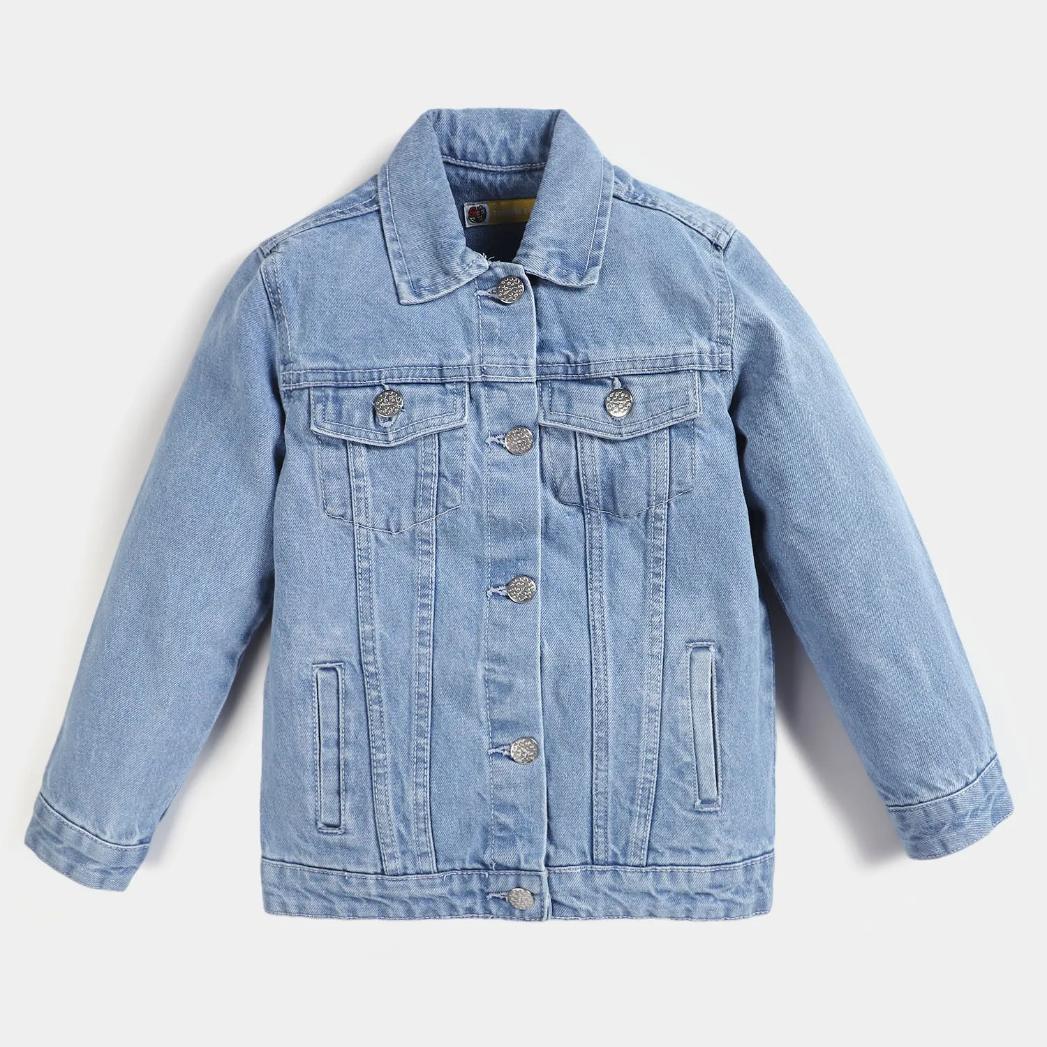 Girls Denim Jacket Basic -Ice Blue