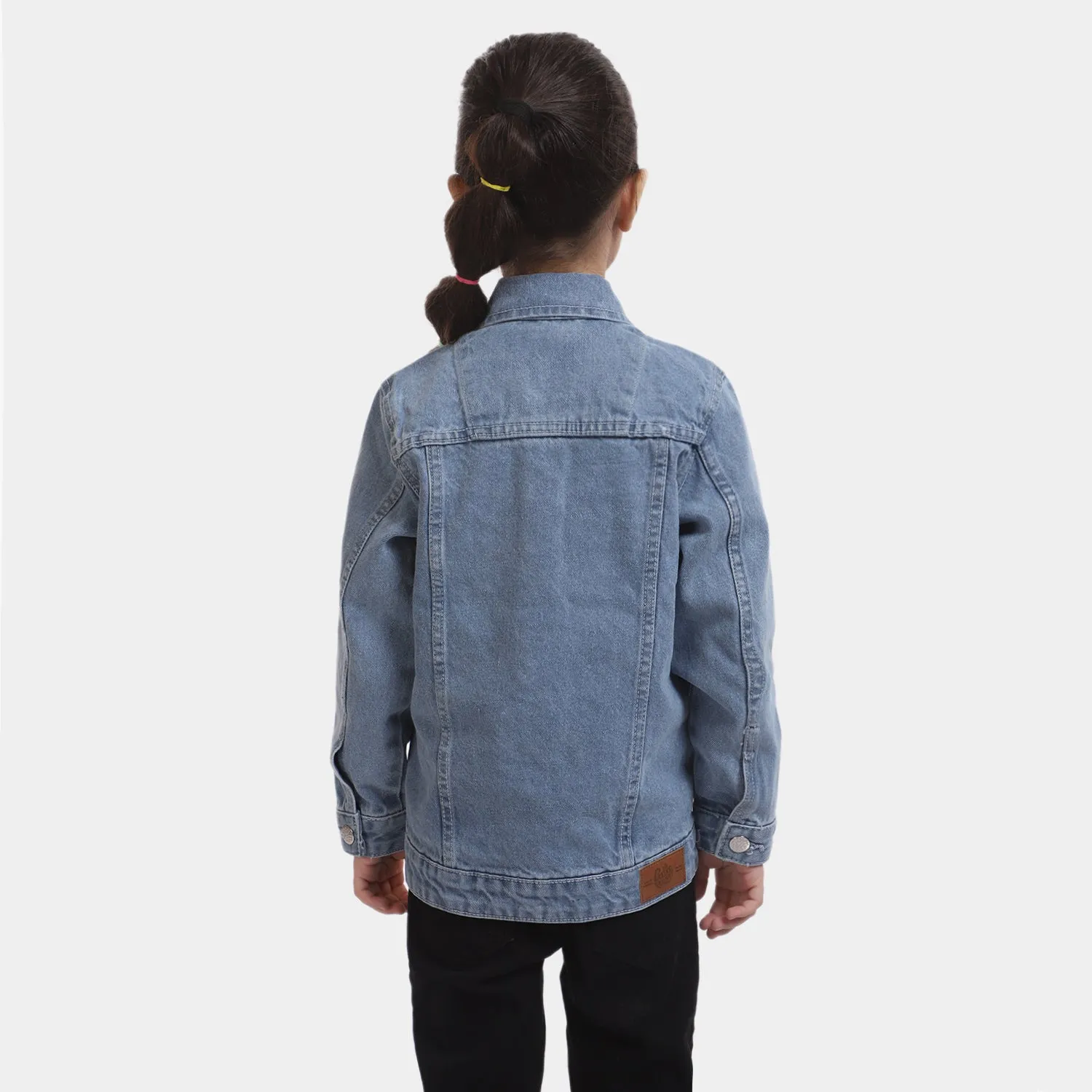 Girls Denim Jacket Basic -Ice Blue