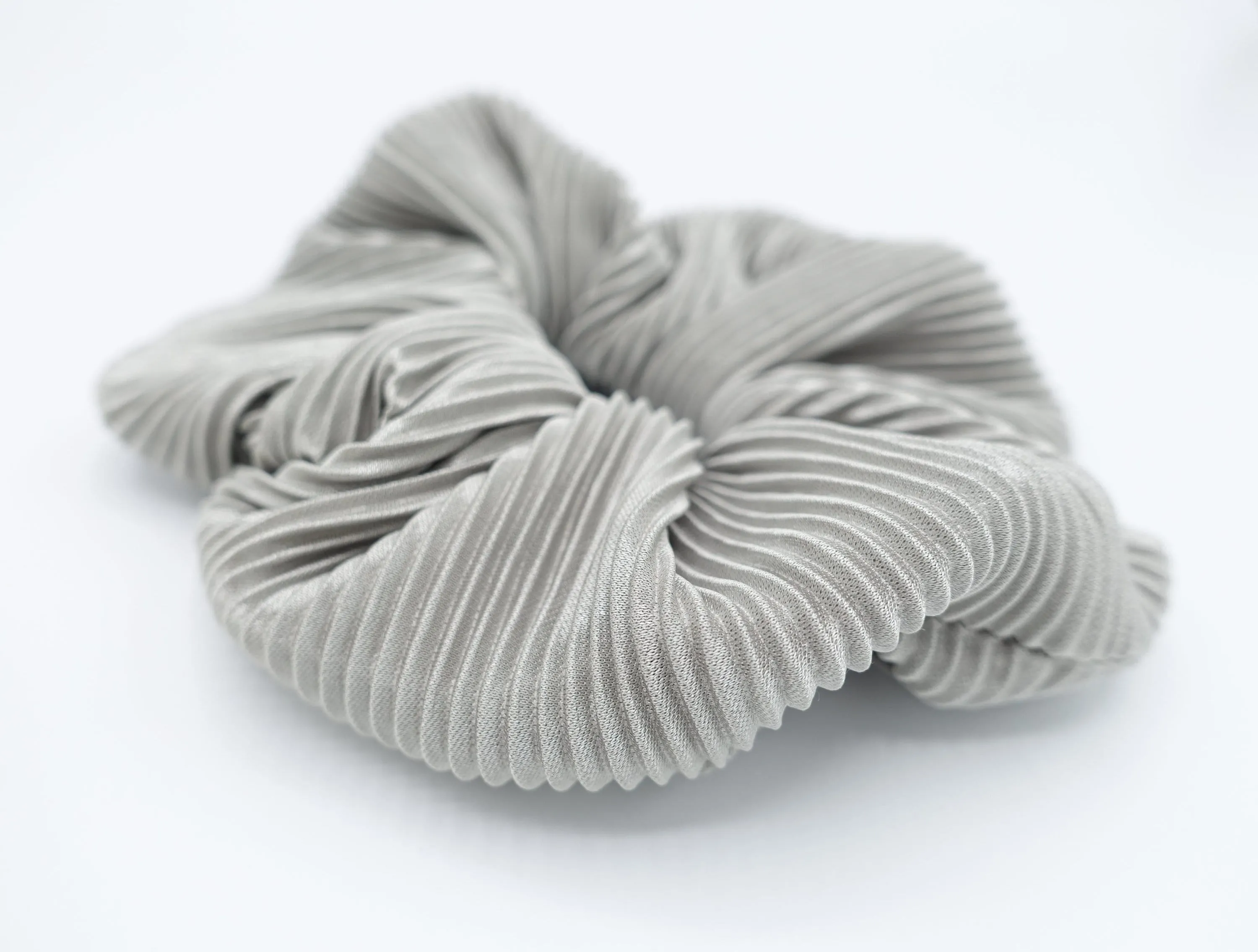 glossy pleated fabric scrunchies women hair elastic scrunchie