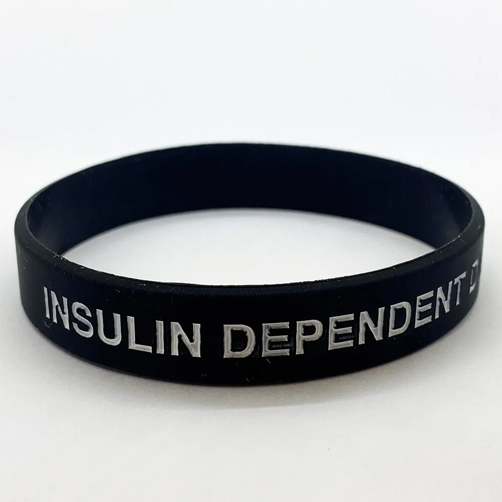 Insulin Dependent Diabetes Wristband - Black