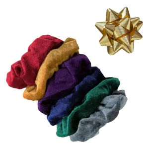 Jewel Velvet Scrunchies - 6 Pack