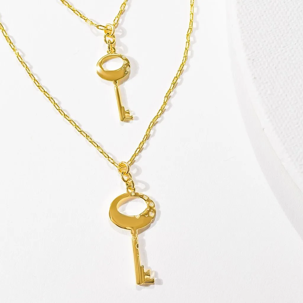 Key Necklace (Medium) - Gold