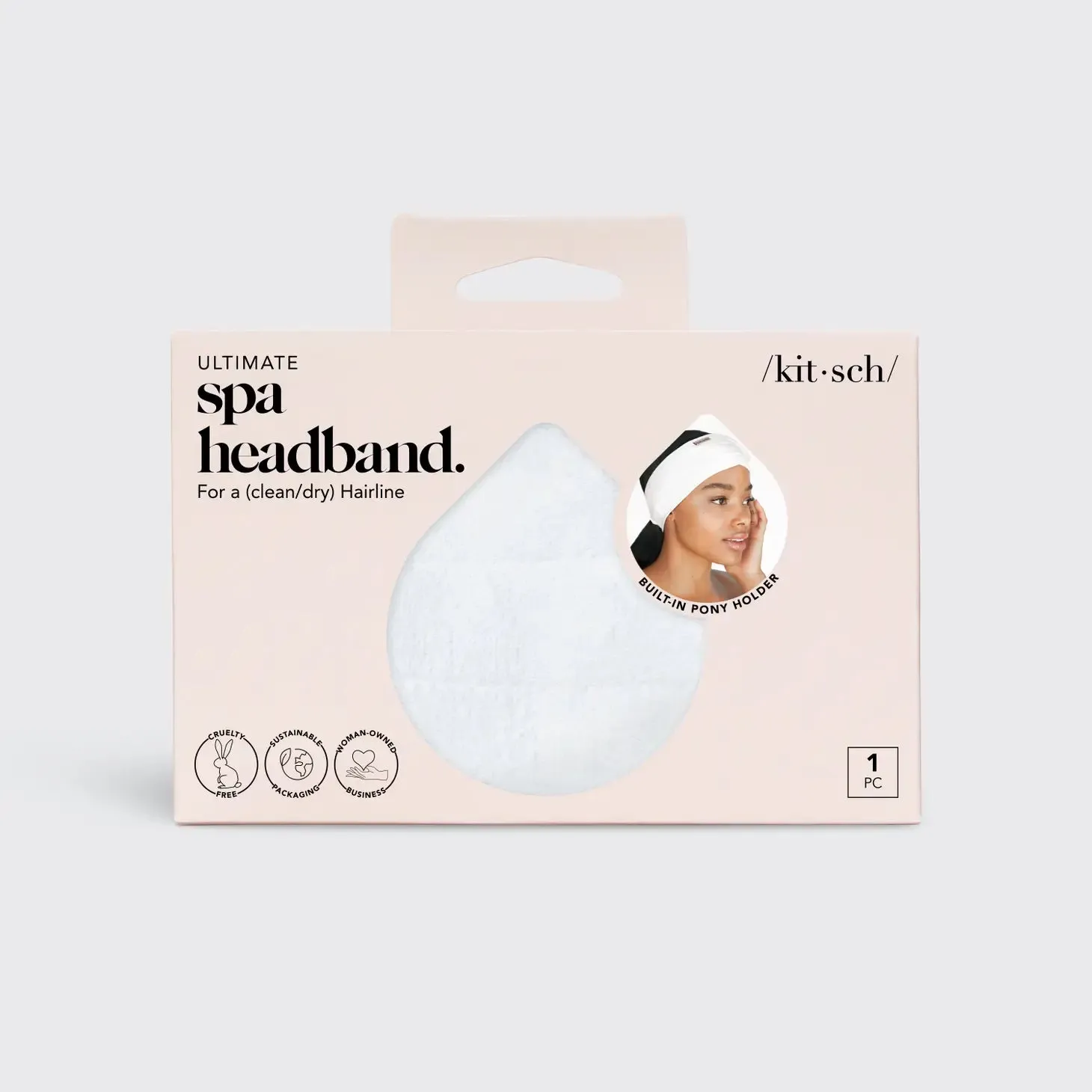 Kitsch Microfiber Spa Headband | White