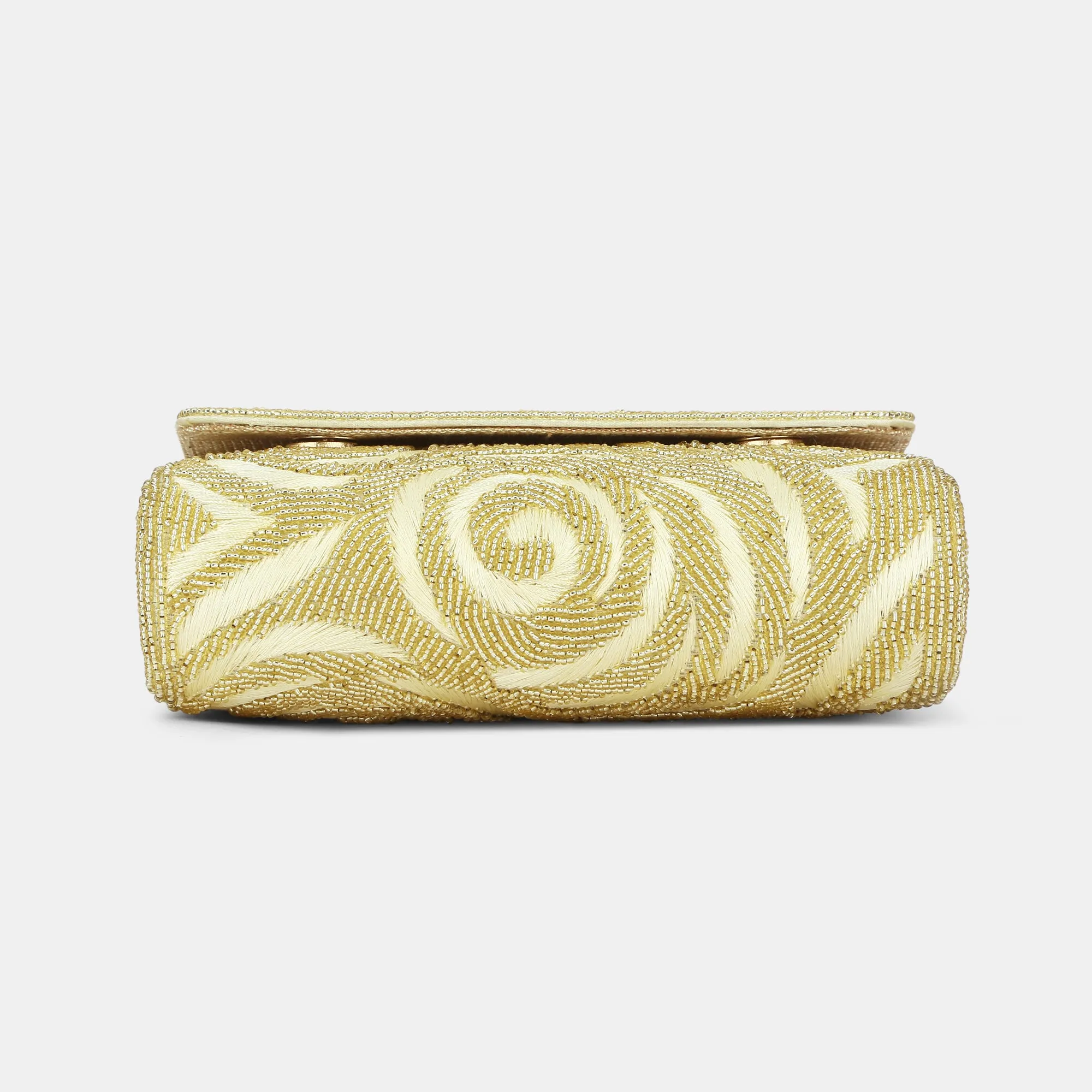 Lavie Luxe Gemmy Gold Medium Women's Flap Clutch