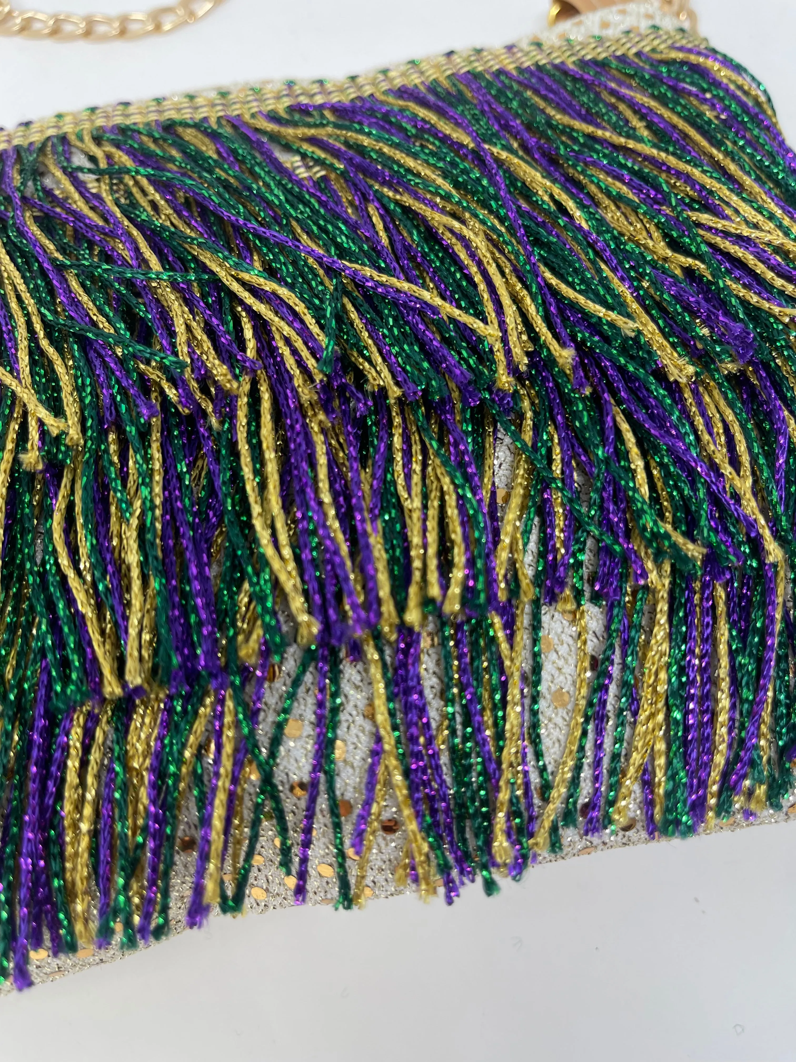 Mardi Gras Fringe Bag GOLD body base