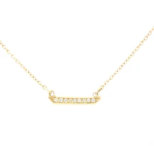 Mini Horizon White Diamond Necklace