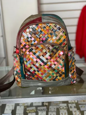 Multi Leather Backpack