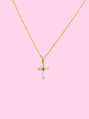 My Dear Crystal Cross Necklace