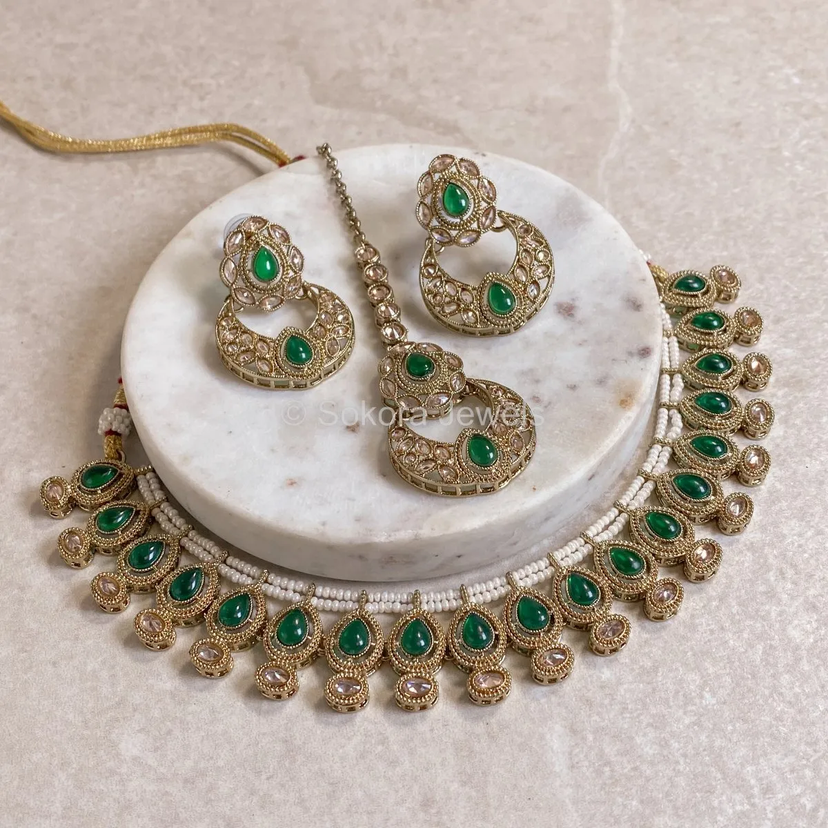 Naveena Necklace set - Green