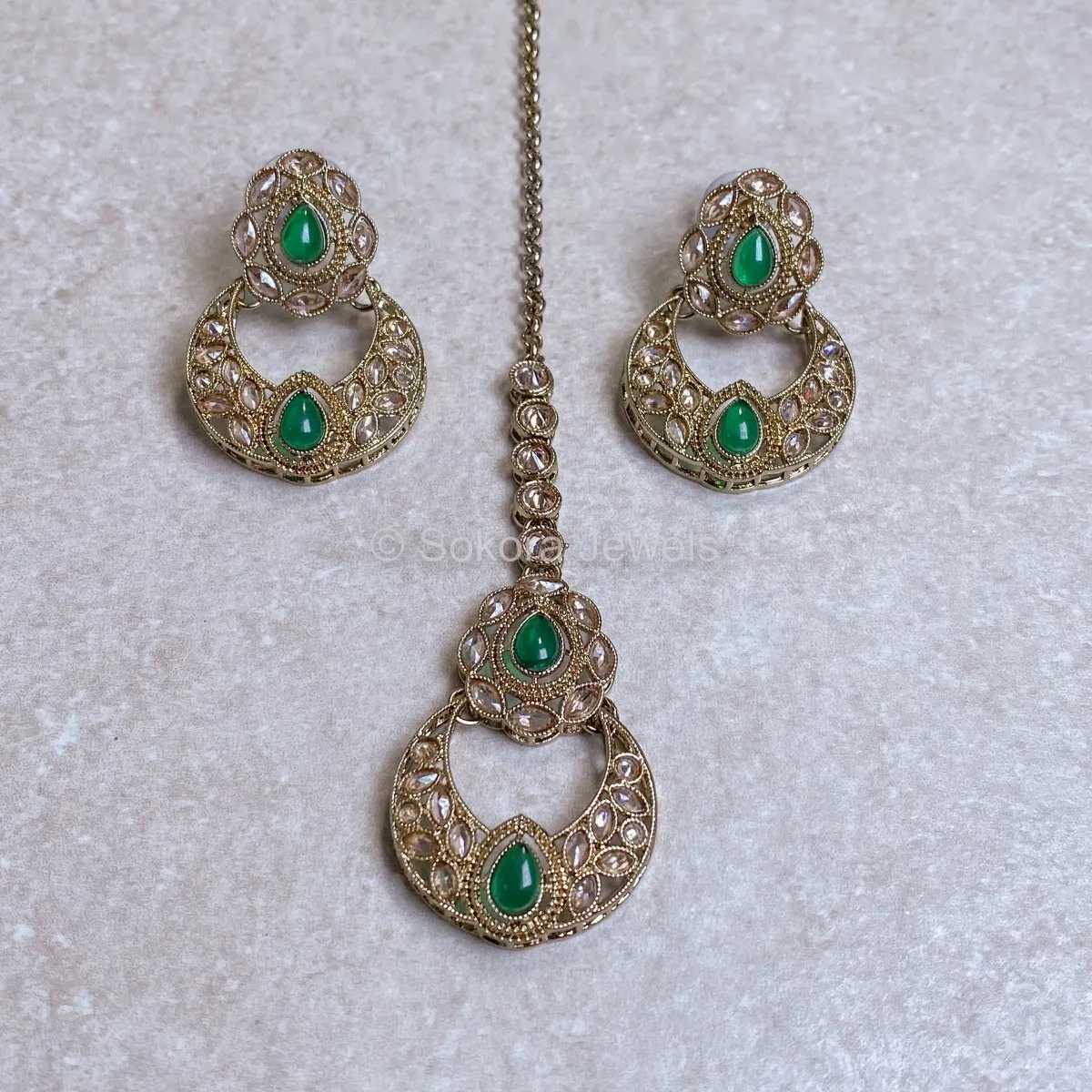 Naveena Necklace set - Green