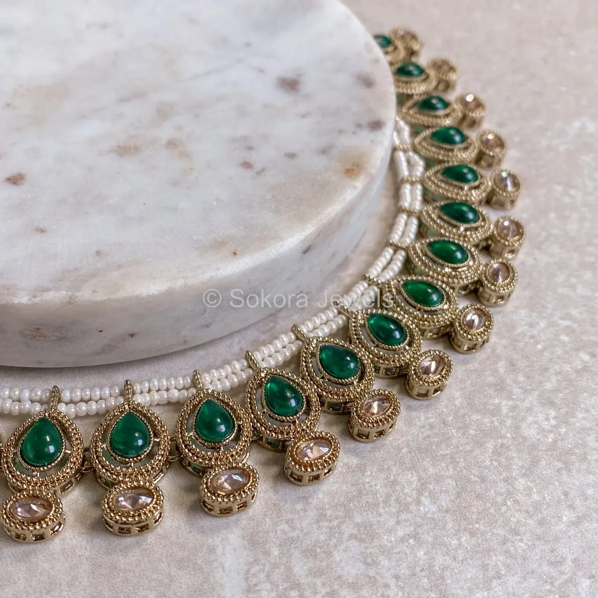 Naveena Necklace set - Green