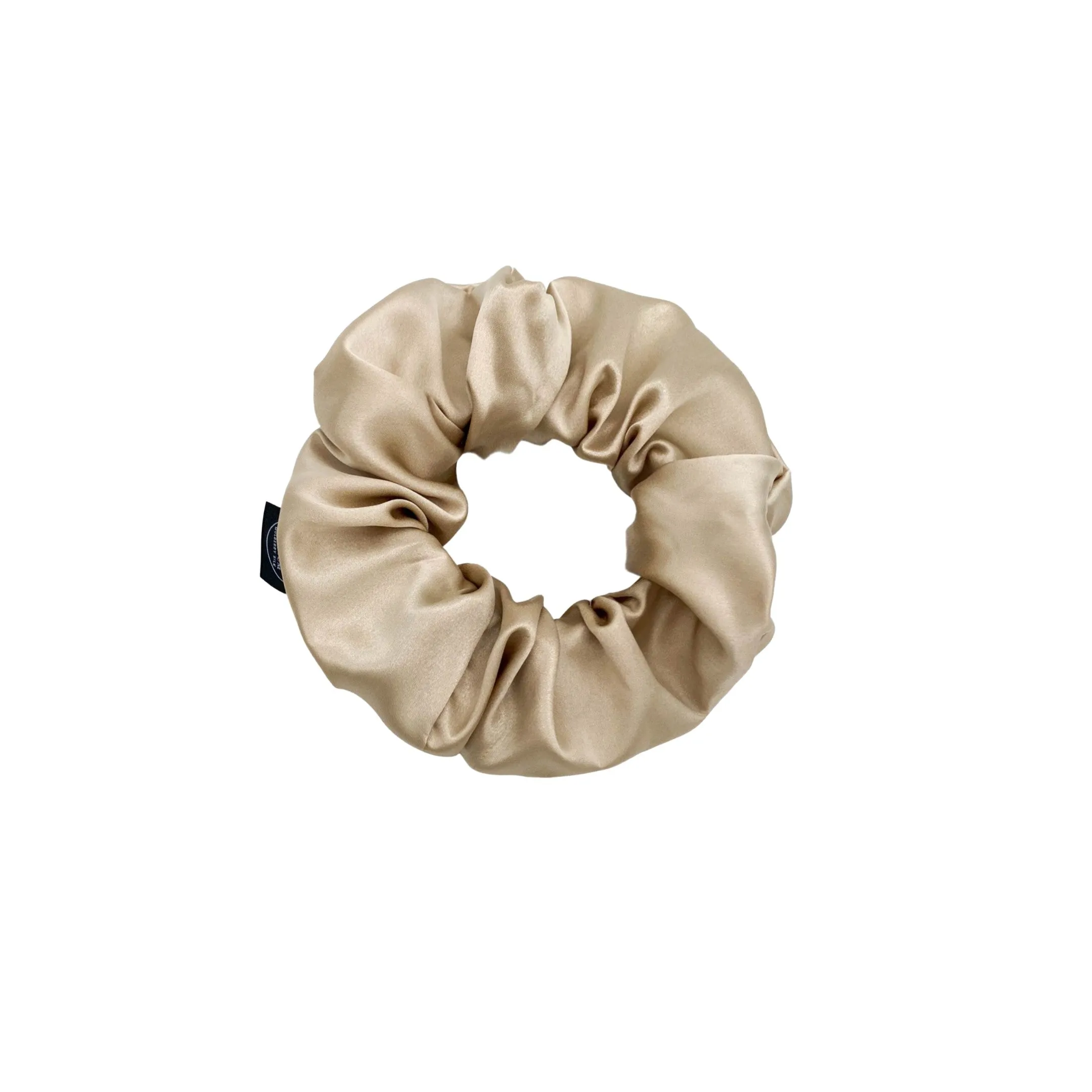 Premium Mulberry Silk Scrunchie - White - Large