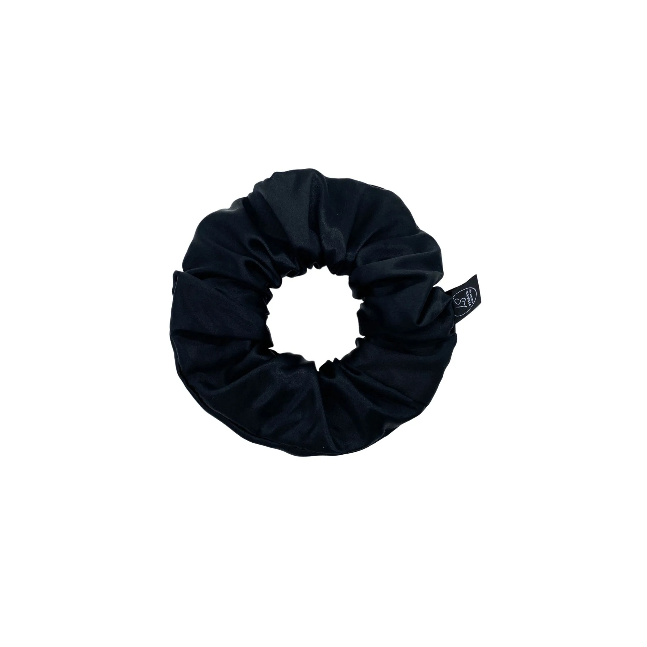 Premium Mulberry Silk Scrunchie - White - Large