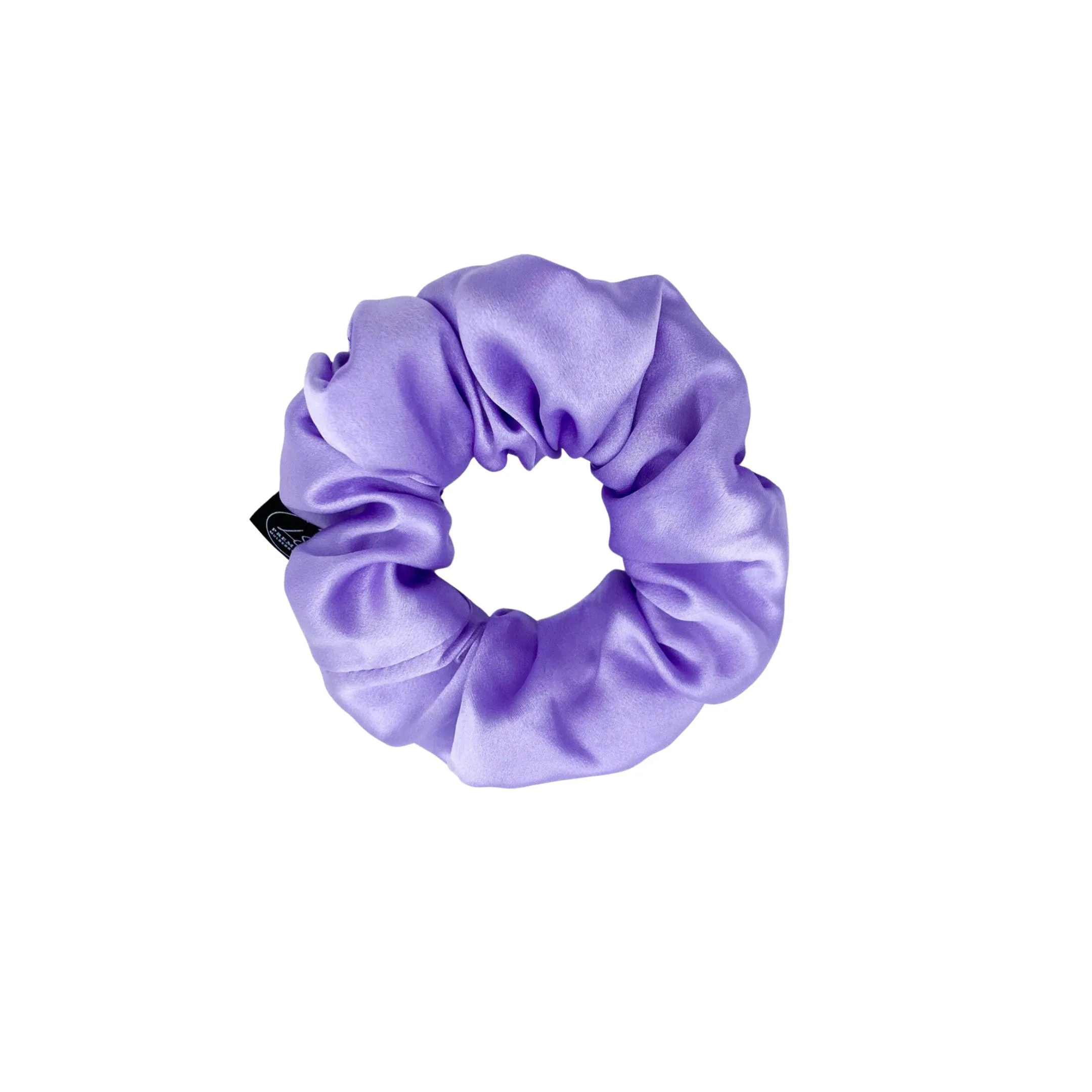 Premium Mulberry Silk Scrunchie - White - Large