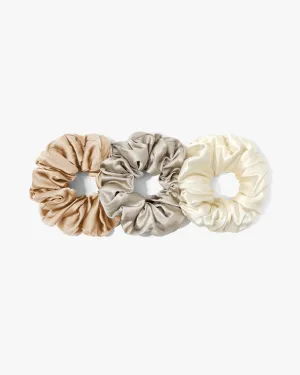 Pure Silk Scrunchies 3PCS