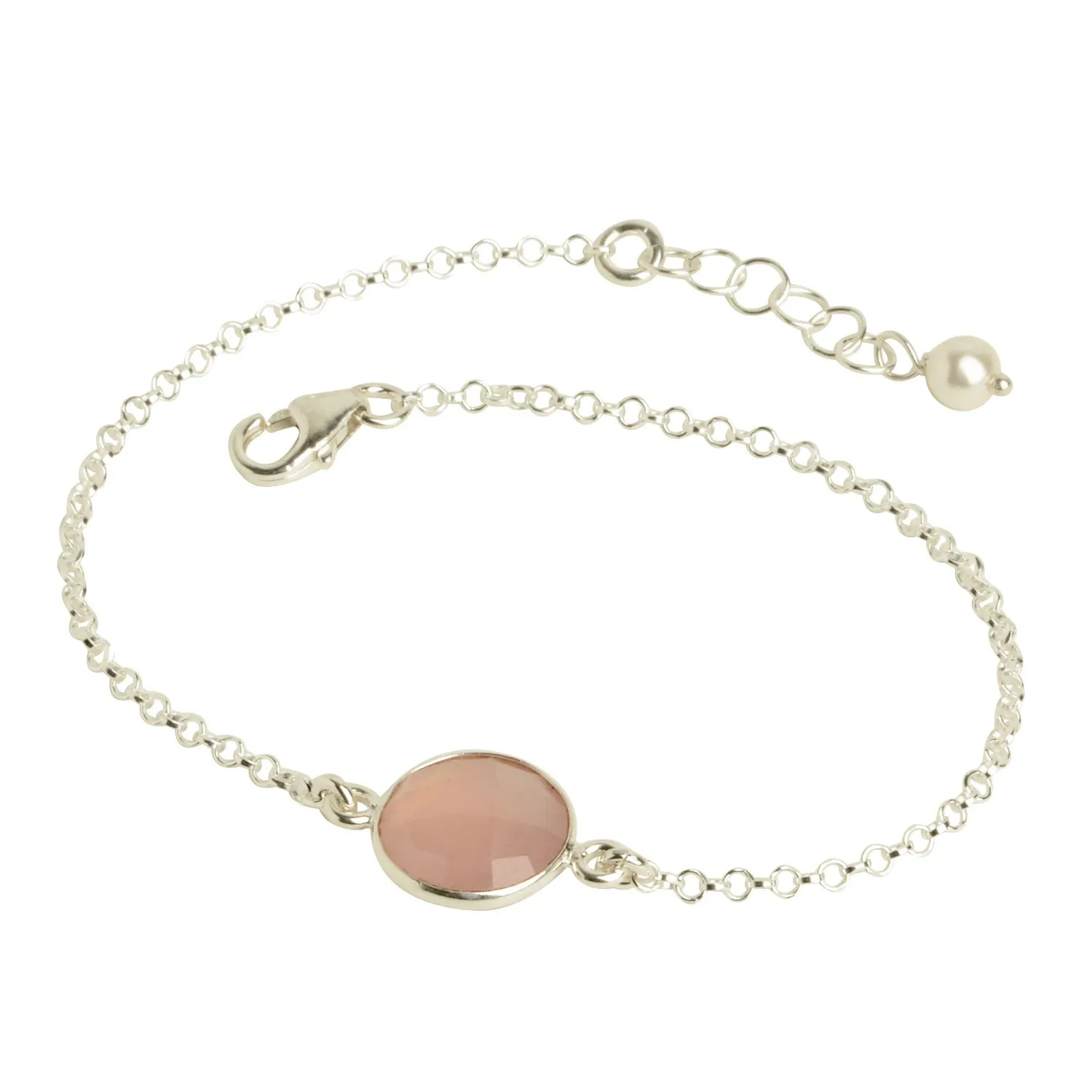 Rose Quartz Bezel Bracelet