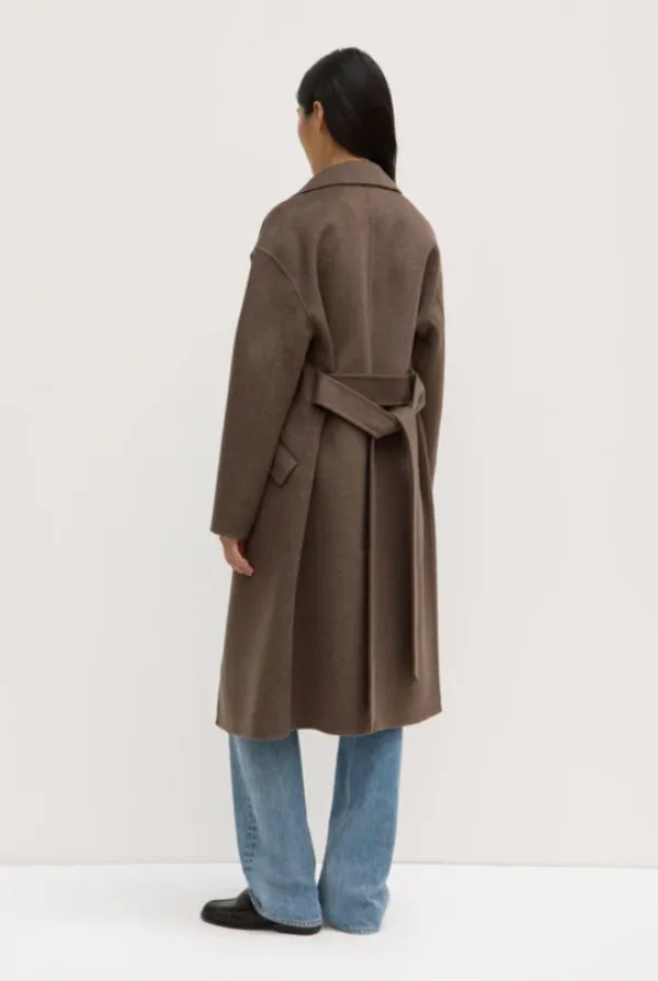 Sadie Single Breasted Wool Coat Cocoa Marle