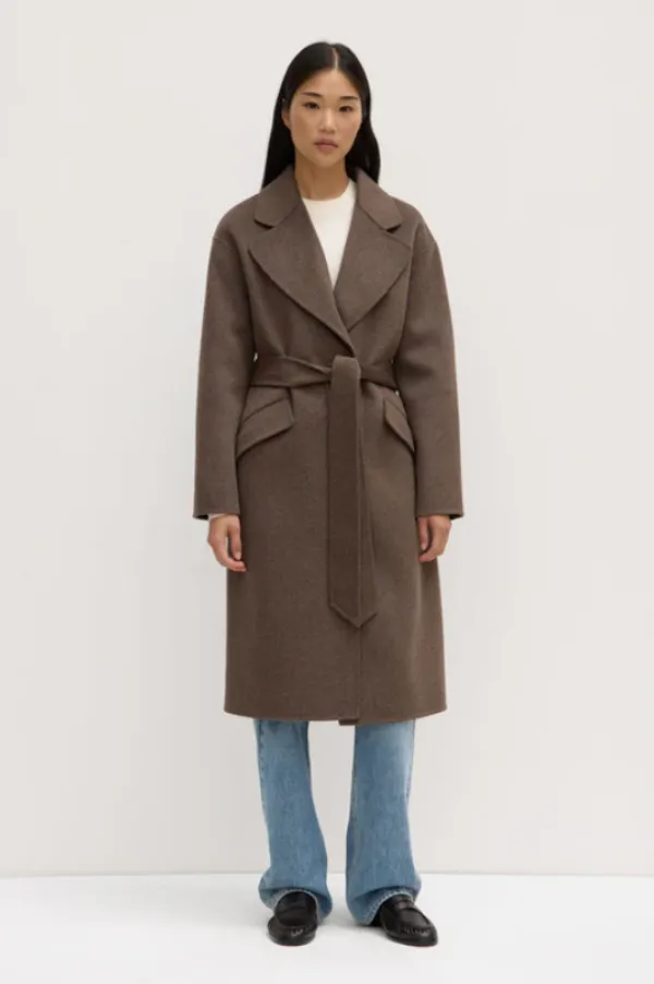 Sadie Single Breasted Wool Coat Cocoa Marle