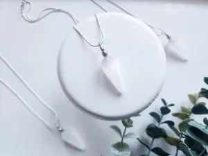 Selenite Pendulum Necklace